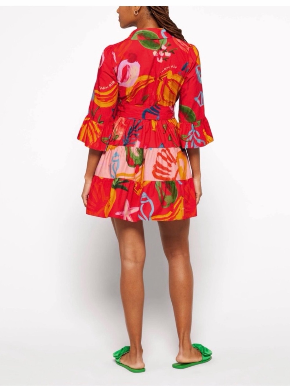 FARM Rio Red Floral Patchwork Mini Dress - Picture 5 of 9